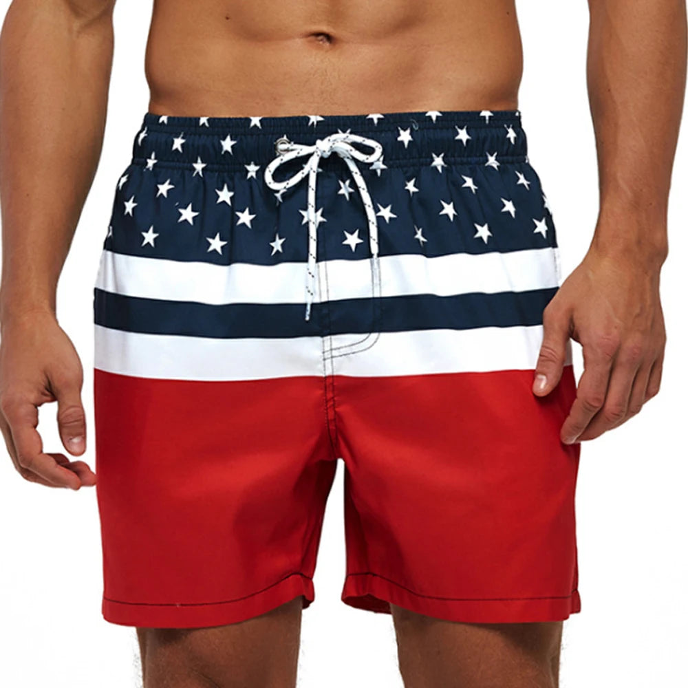 Summer Sport Shorts Men's Swimwear Beach Board Shorts Swimming Surf Trunks Shorts Quick-drying Men Casual Pants Short Plus Size