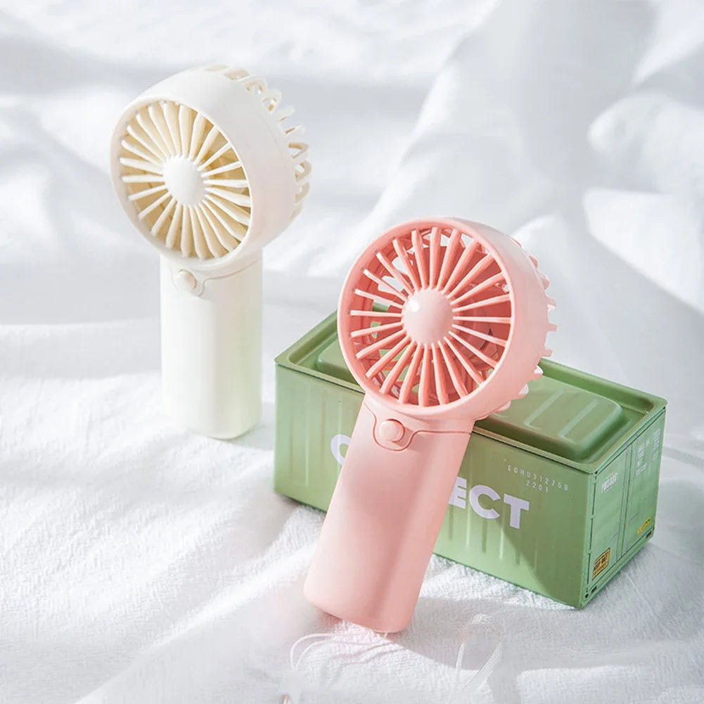 Mini Fan Portable Convenient Creative Small Fan Handheld Pocket Hand-held Fan Lightweight Adjustable Cute Small Fan Student Gift