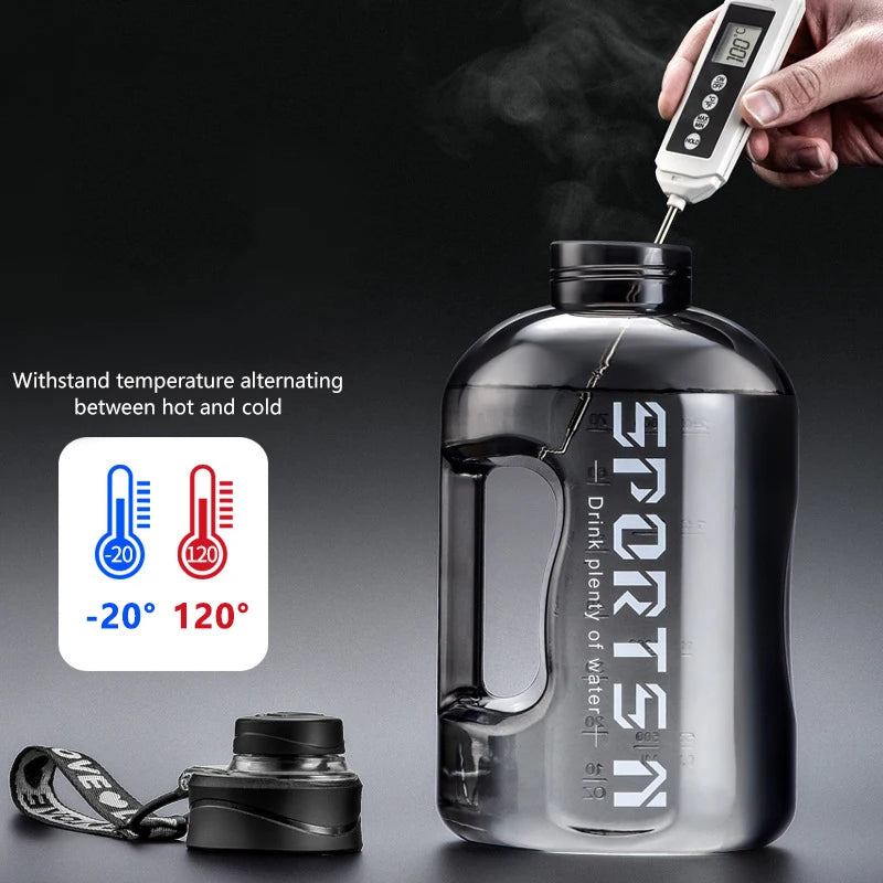 1L UP To 5L Gym Cycling Bottle Cup Outdoor Sport Large Capacity Water Bottle Kettle Fitness BPA FREE Scale Drink Bottle for Men