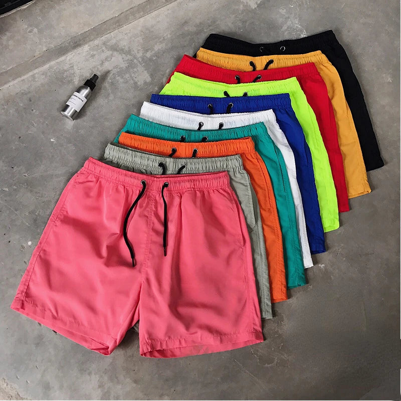 2023 Summer Men Swim Shorts Trunks Beach Board Shorts Waterproof Men Running Sports Casual Short Pants Beach Fitness Pants