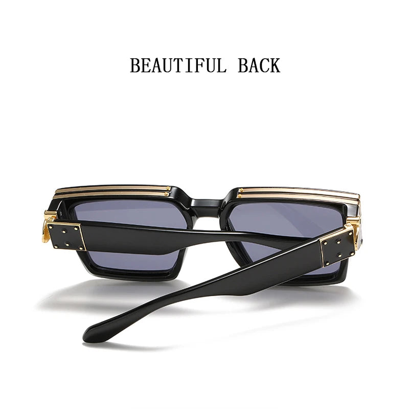 Millionaire Sunglasses For Men Vintage Square Fashion Glasses Luxury Retro Sunglasses Women Trending Punk Gafas De Sol Lentes