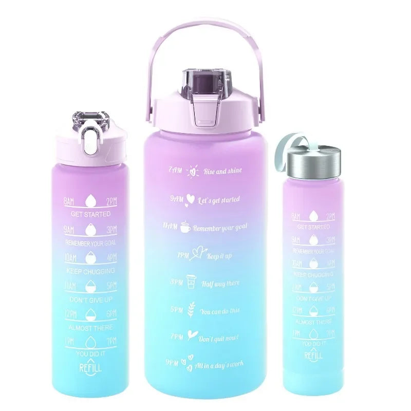 3pcs/Set Sports Large Capacity Water Bottle School Girl Children Kawaii Cute Drinking Cup for Male Female Jug Hiking Camping Cup