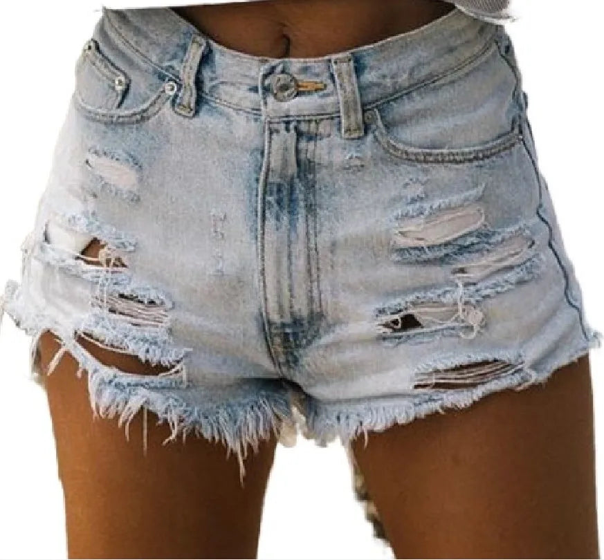 2024 Fashion Women Summer Denim Shorts Jeans Women High Waisted Short New Sexy Push Up Tassel Slim Casual Denim Shorts