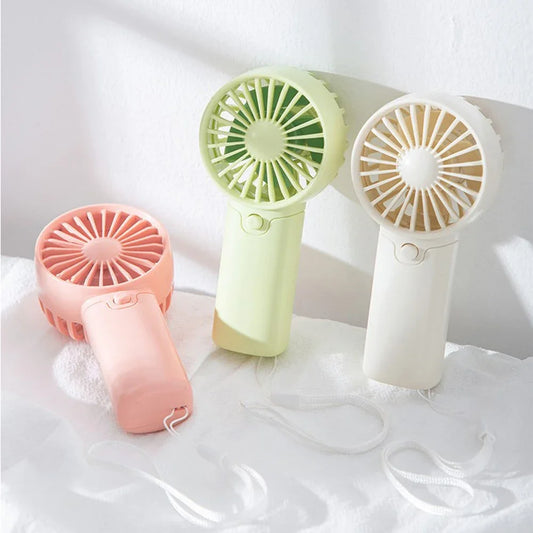 Mini Fan Portable Convenient Creative Small Fan Handheld Pocket Hand-held Fan Lightweight Adjustable Cute Small Fan Student Gift