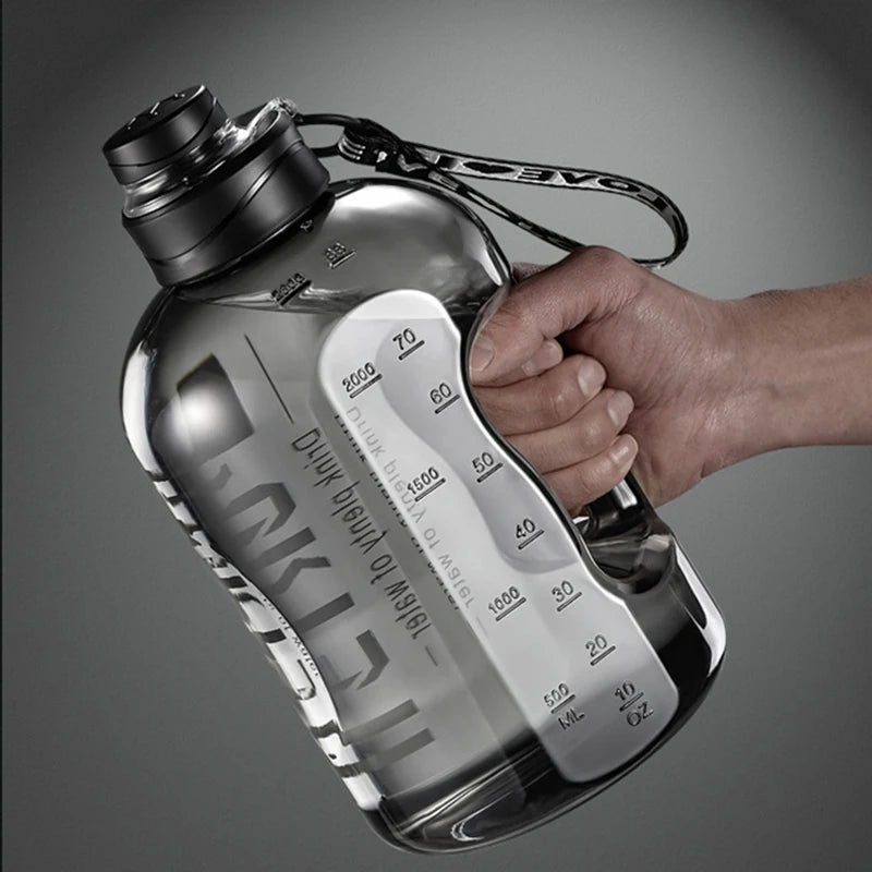 1L UP To 5L Gym Cycling Bottle Cup Outdoor Sport Large Capacity Water Bottle Kettle Fitness BPA FREE Scale Drink Bottle for Men